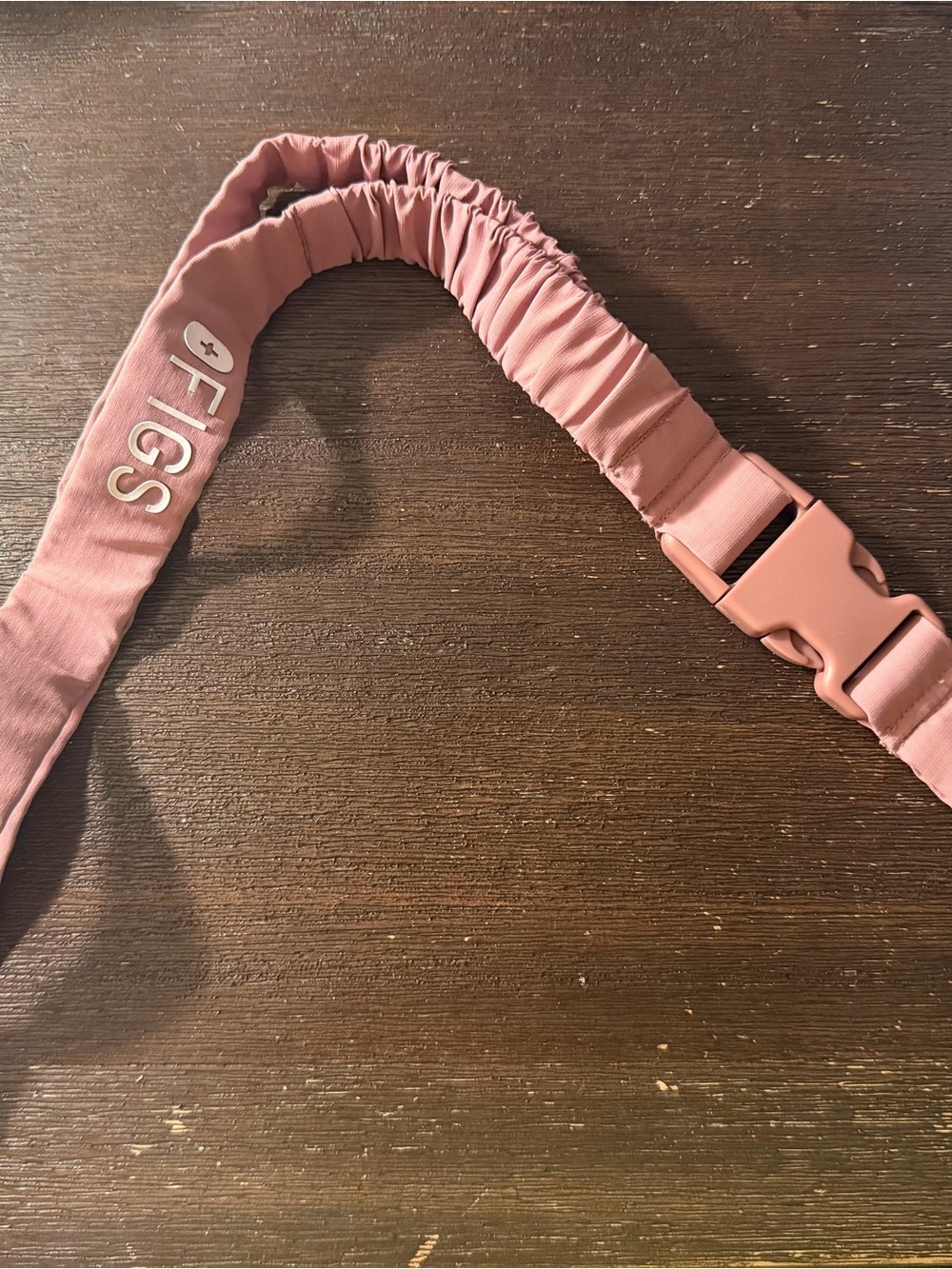 Figs Pink Elastic ID Lanyard